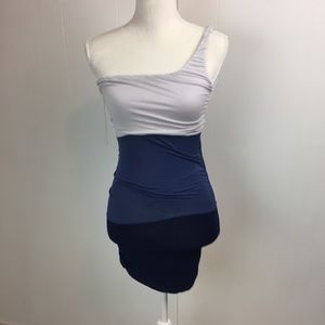 Moonstar Bodycon Dress Sz Small Blue Colorblock